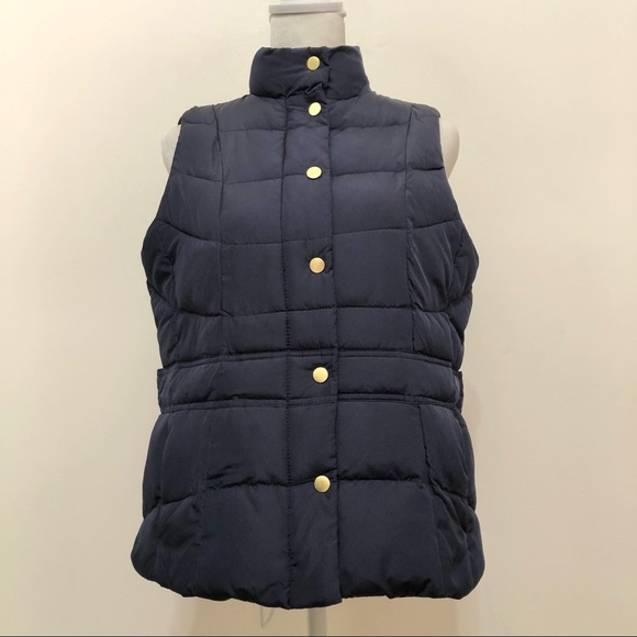 Crown & Ivy Navy Puffer Jacket Vest - Picture 2 of 8
